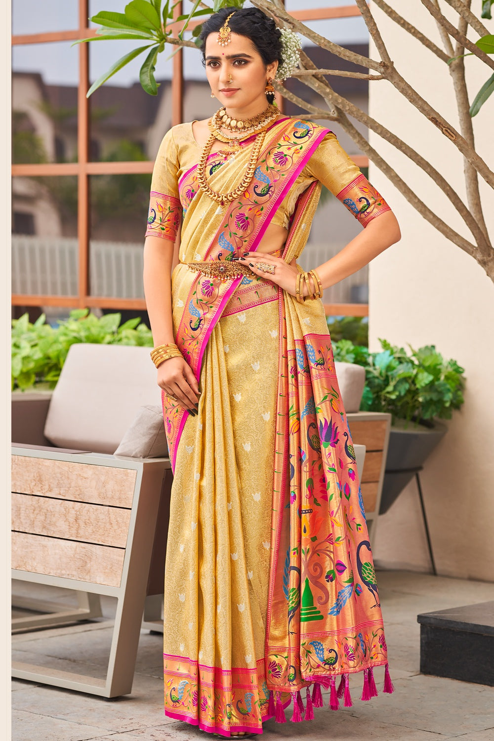 Silk saree deals dress up