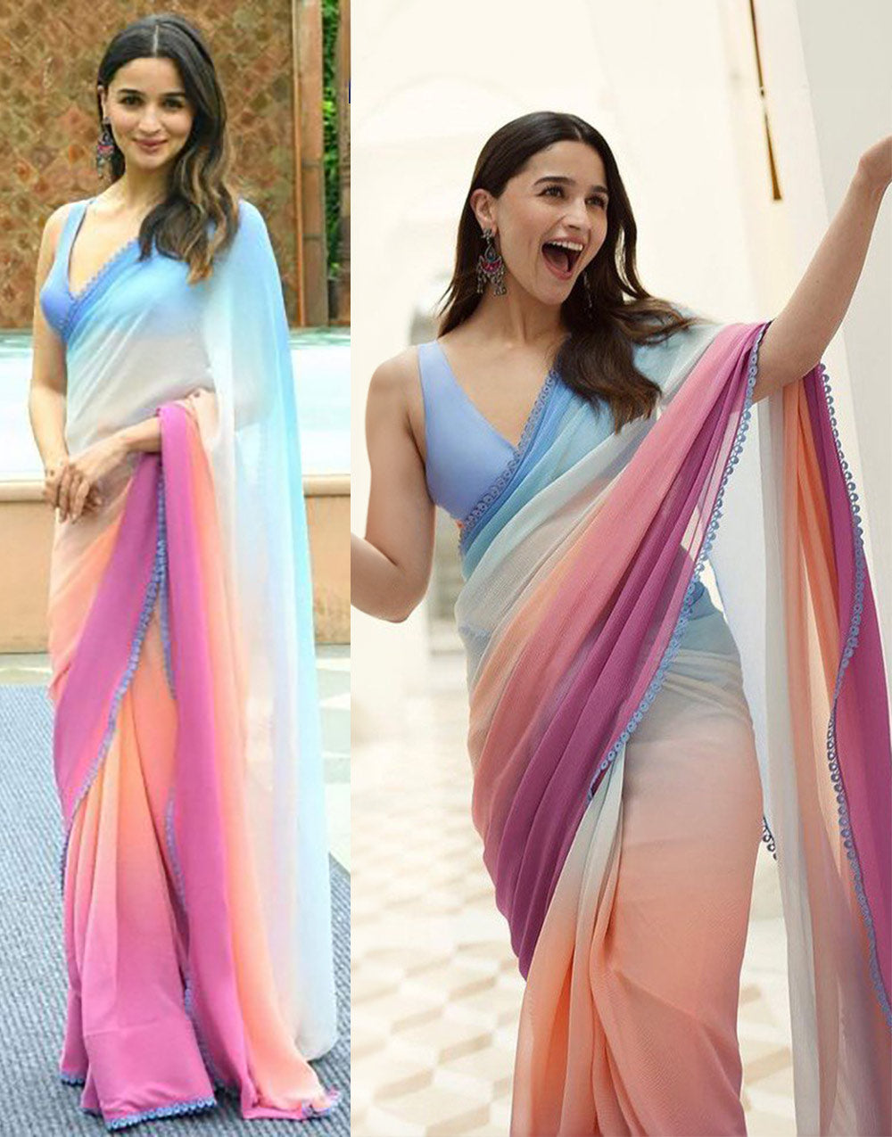 Alia bhatt saree look hotsell