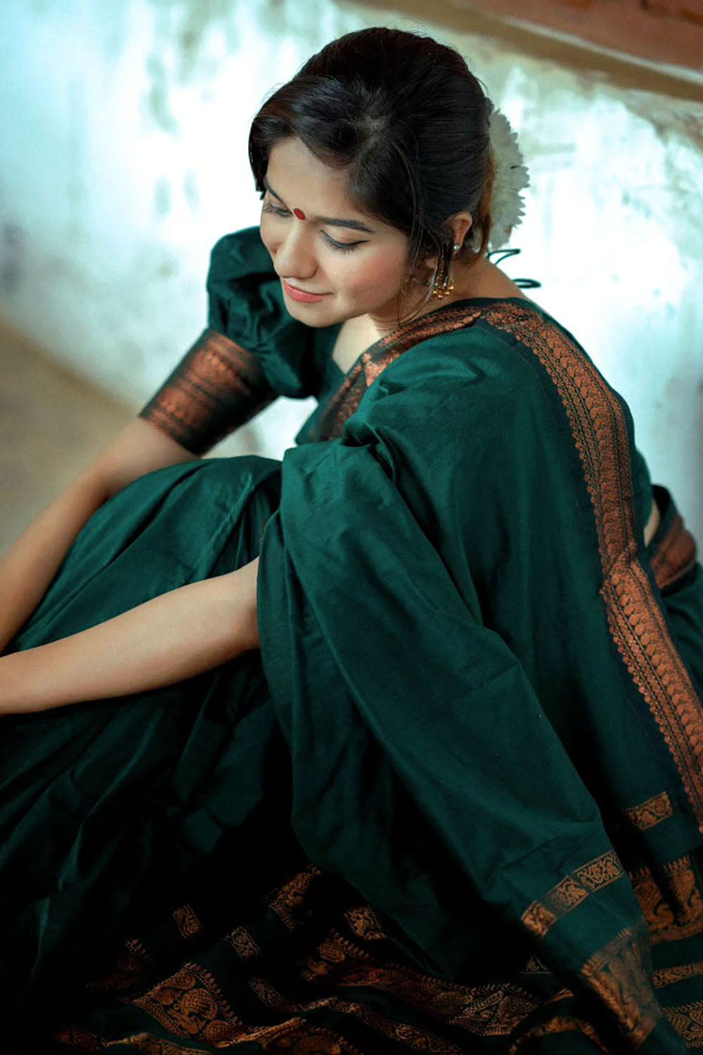 Green Banarasi Silk Saree