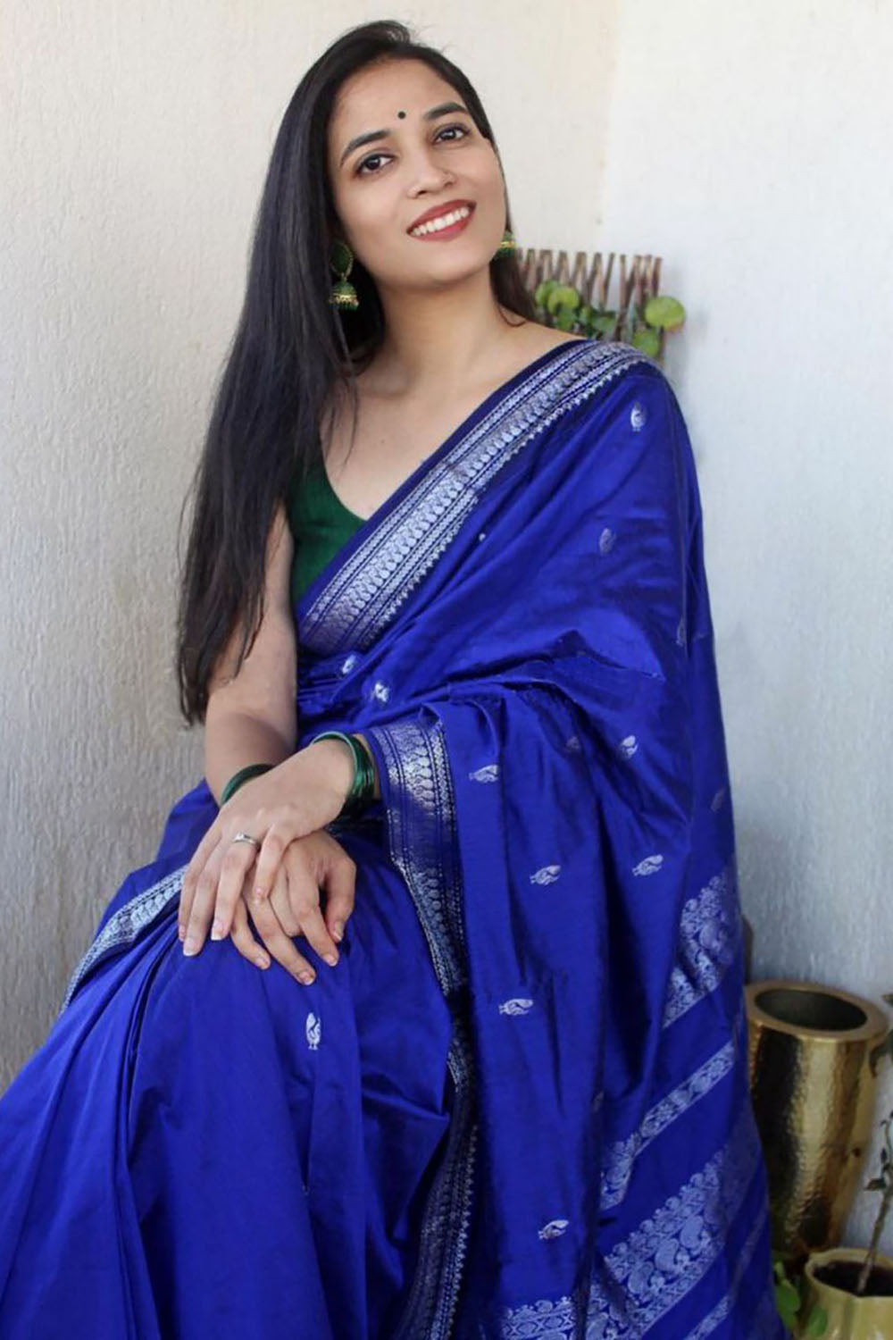 Royal Blue Banarasi Silk Saree