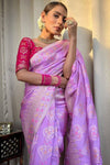 Tisha Light Purple Banarasi Saree