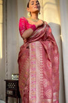 Tisha Pestal Pink Banarasi Saree