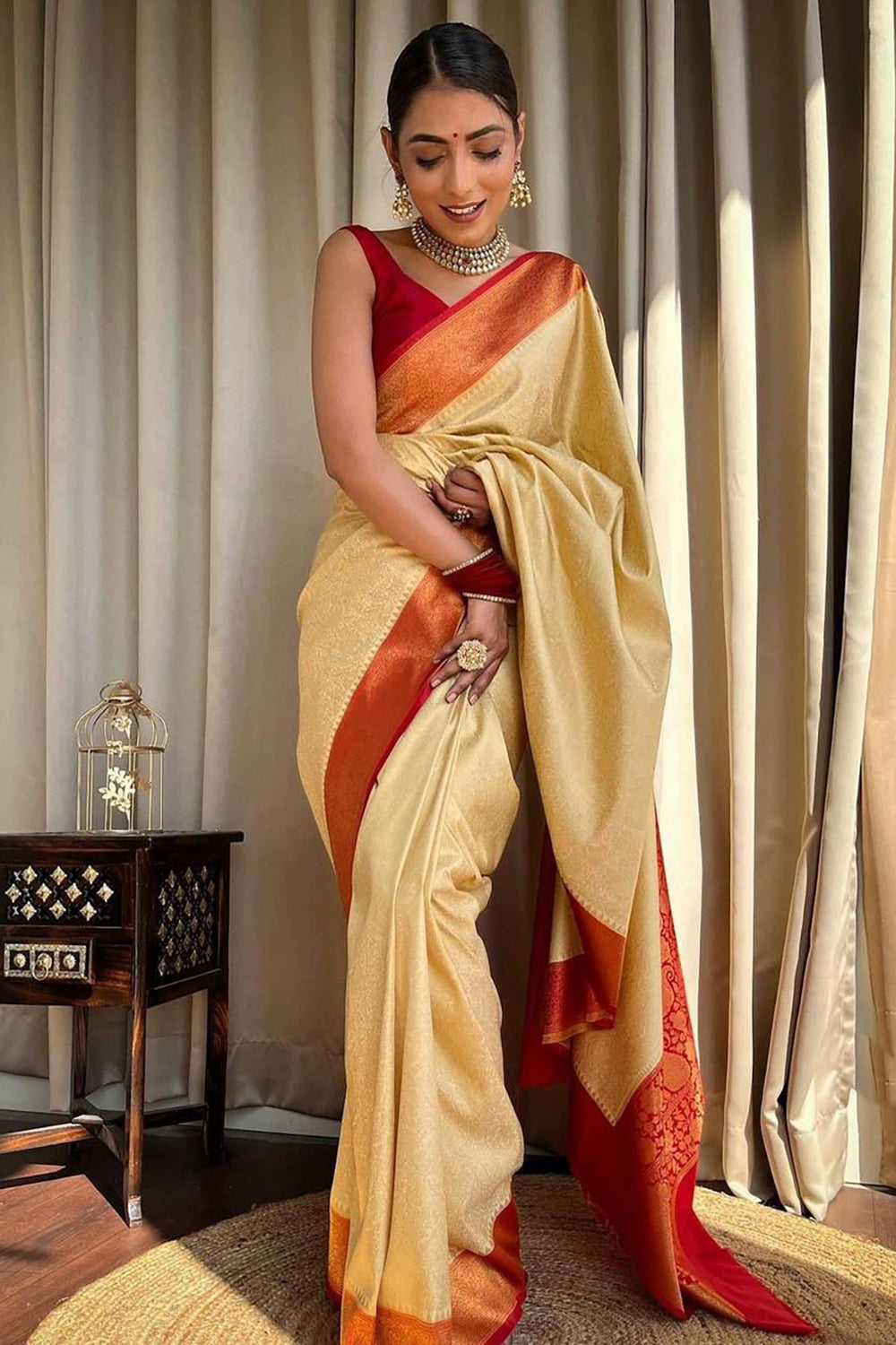 Tan Bangalori Silk Saree Kalamkari Design - Monastoor- Indian ethnical  dress collections with more than 1500+ fashionable indian traditional  dresses and ethnical jewelleries.