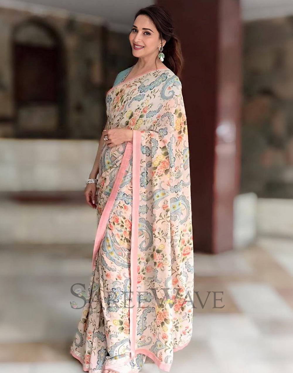 Designer Print Georgette Saree