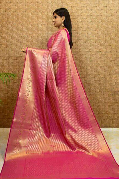 Pink Look Soft Silk Saree