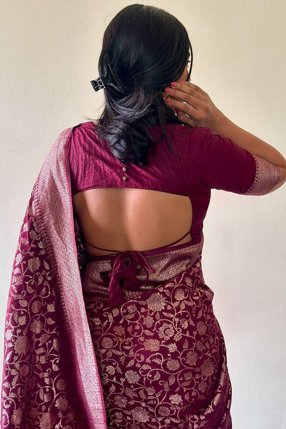 Purple Classic Soft Banarasi Saree