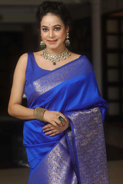 Blue Soft Weaving Saree