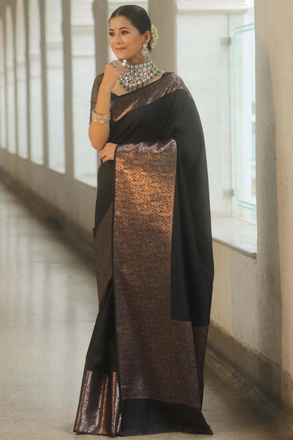 Black Soft Weaving Saree