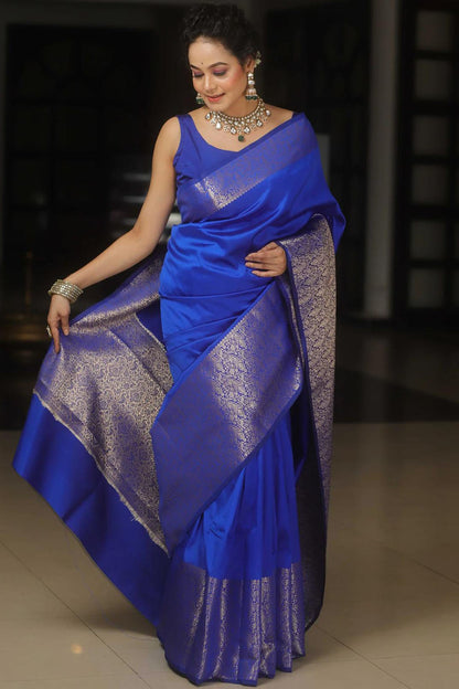 Blue Soft Weaving Saree