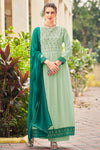 Light Green Georgette With Embroidery & Sequins Work Salwar Suit