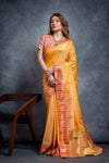 Yellow Colour Silk Zari Weaving Saree