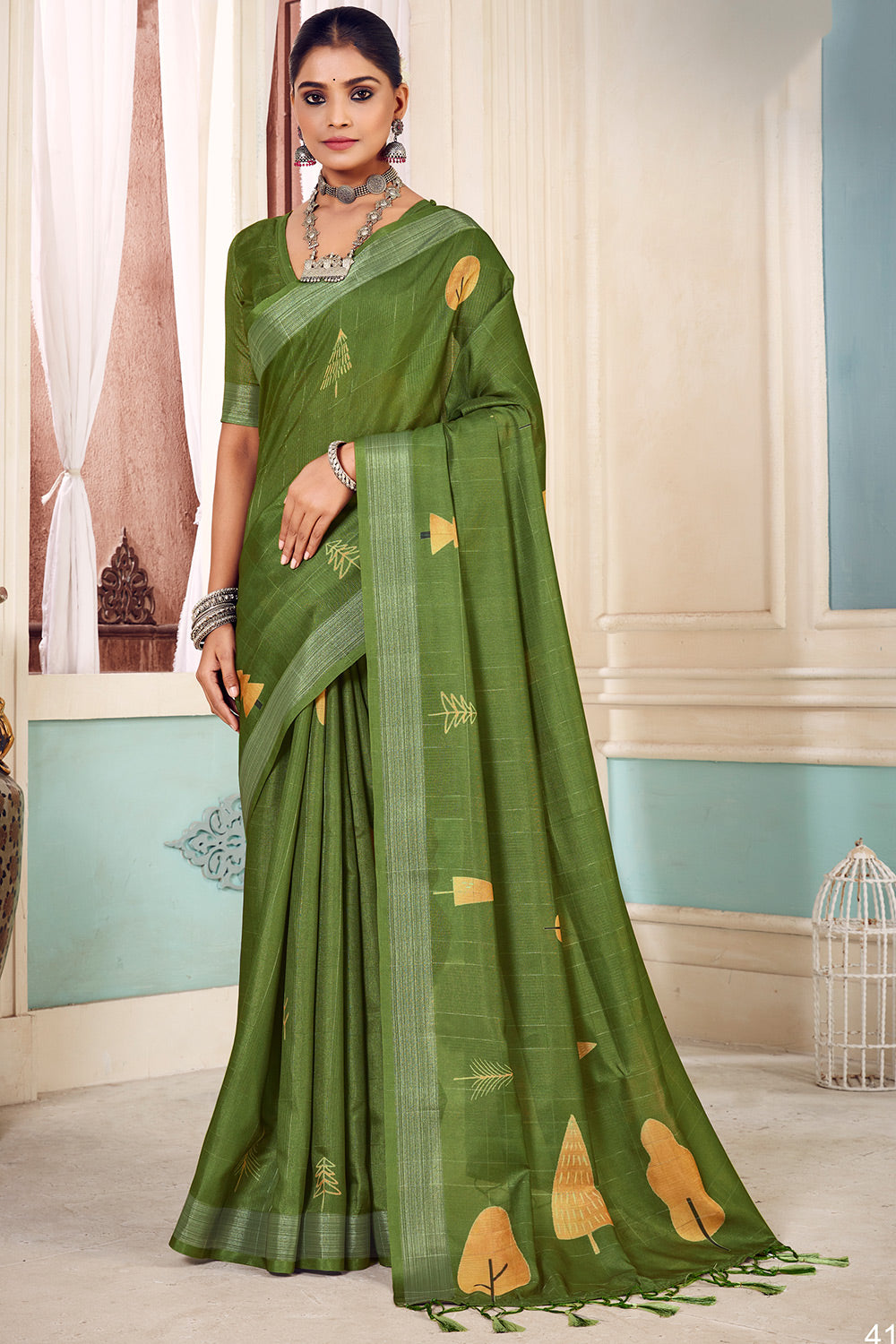 Gitagged Orissa Ikat Green With Black Border Pasapalli Kumta Cotton Saree  at best price in Bengaluru