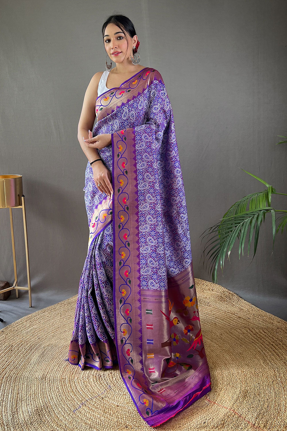 Paithani Saree in Purple : SSF22647