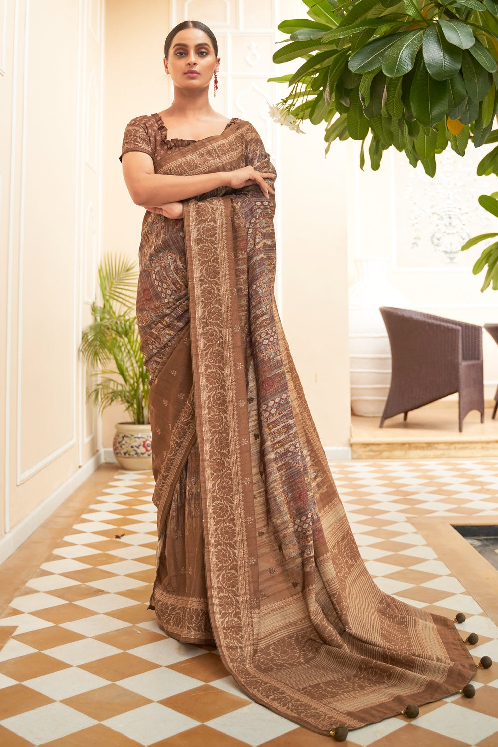 Buy Arhi Multicolored Coloured Cotton Khadi Handwoven Soft Saree with  Unstitched Blouse online