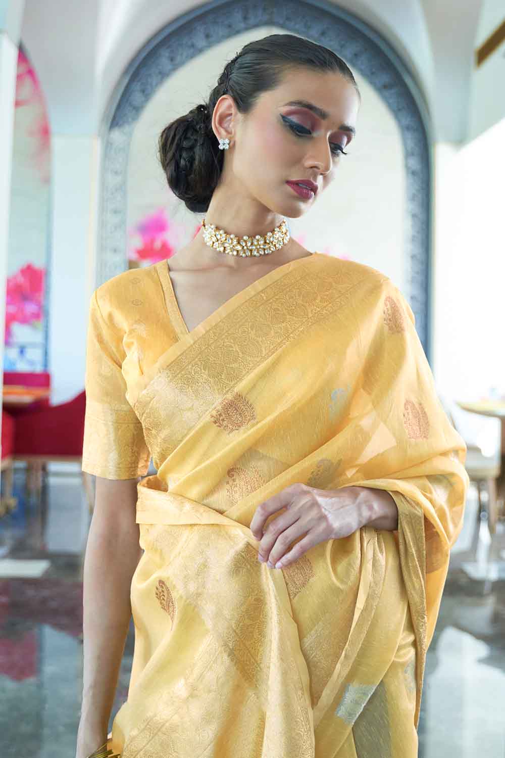 Buy Saree,Tissue Silk And Designer Tissue Saree Online - Stylecaret.com