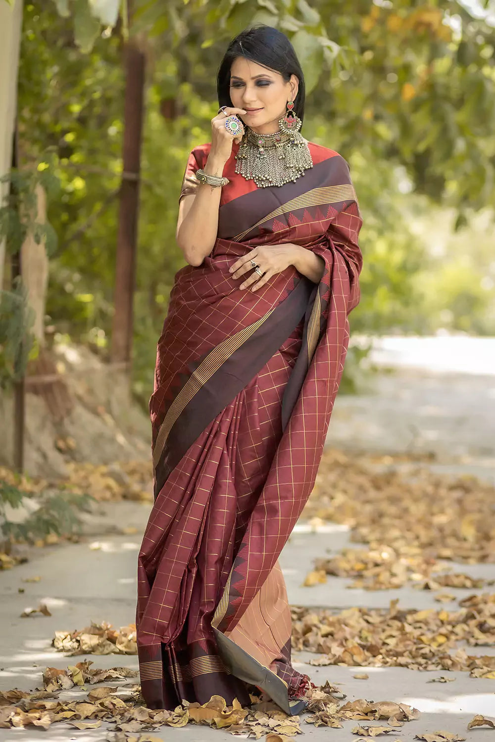 Indya Search - ruffle saree