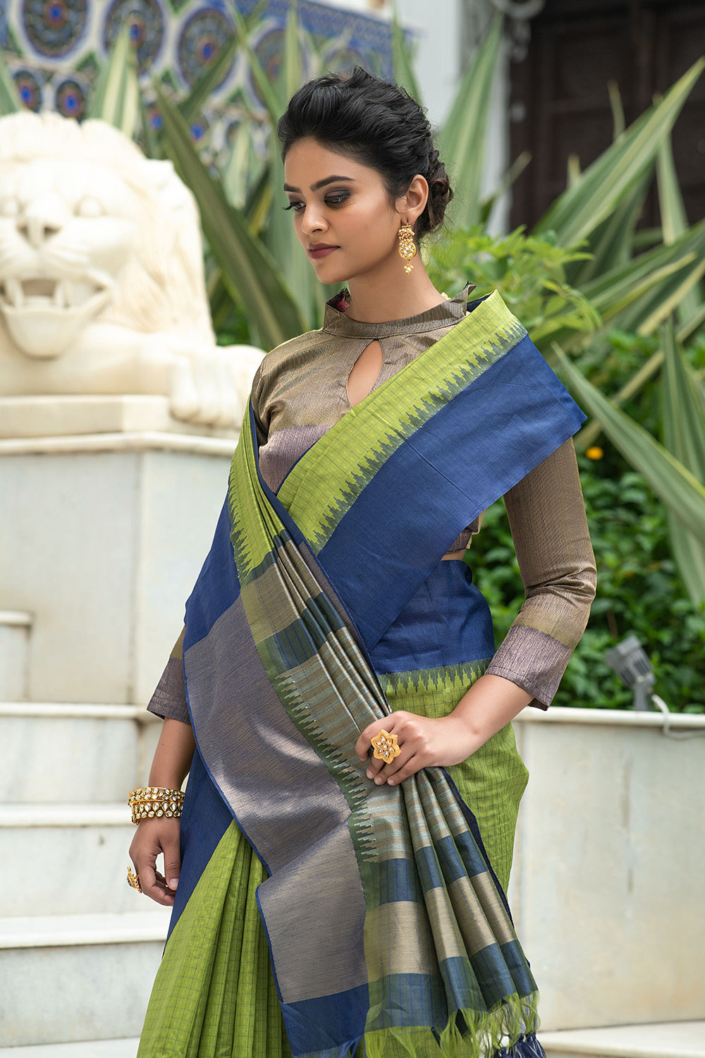 Semi Tussar silk saree – Grishya