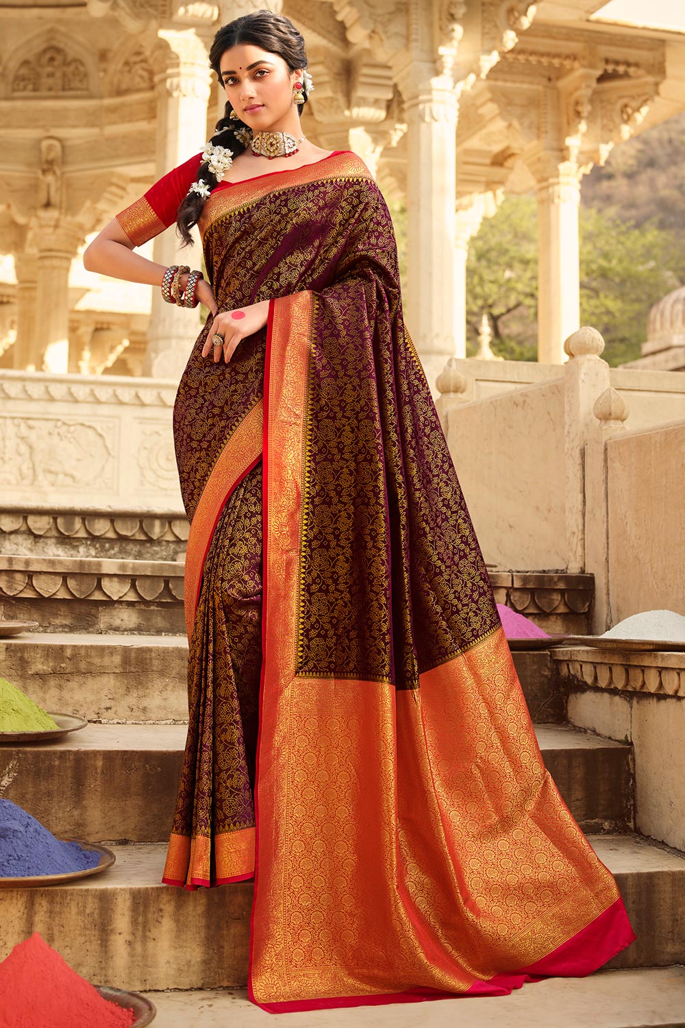 Brown Sarees - Buy Brown Colour Saree Online at Best Price