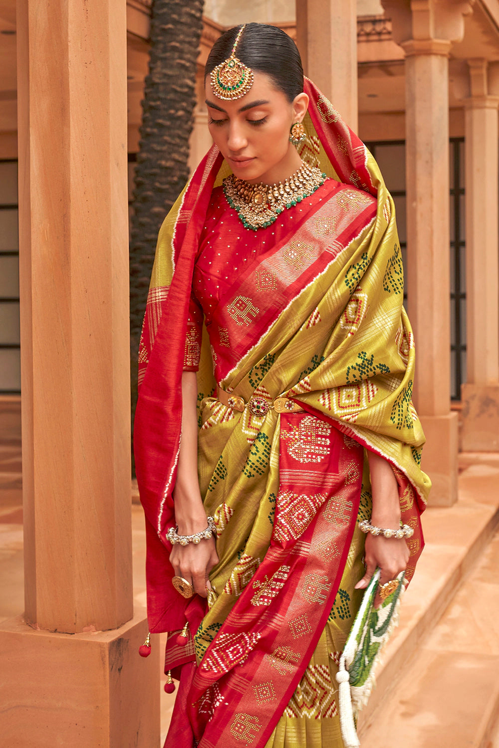 Surya Yellow-Red Soft Silk Saree – Zariknyaa